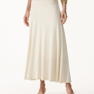 European Linen Flowy Vacay Maxi Skirt