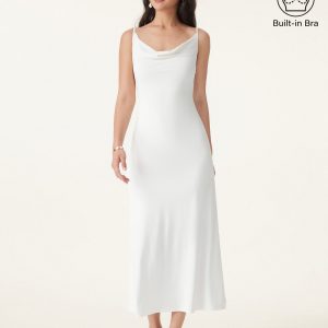 Effortless Vacay Cowl Neck Midi Bra Dress