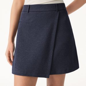 Cotton-Linen Blend Mini Skort